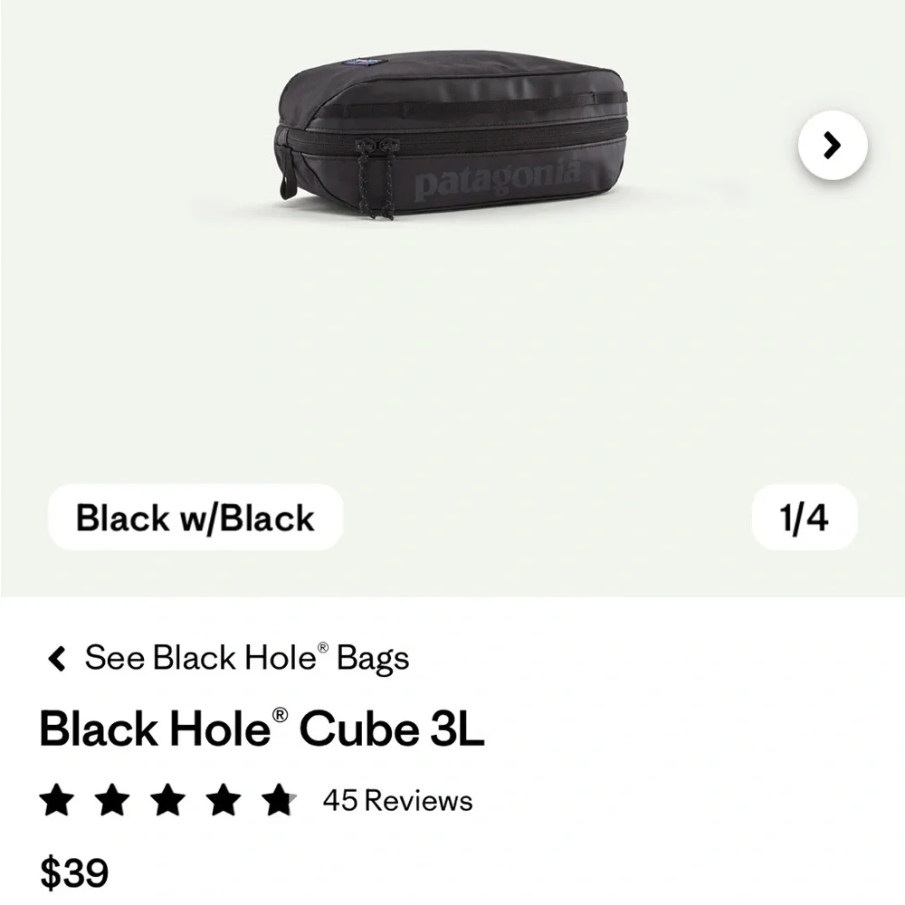 Patagonia Black Hole Cube 3L - Black - Picture 3 of 4